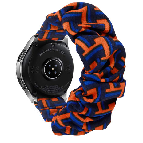 Strap-it Strap-it Correa Scrunchie Samsung Galaxy Watch 3 41mm (negro/naranja/azul) Strap-it Strap-it Correa Scrunchie Samsung Galaxy Watch 3 41mm (negro/naranja/azul)