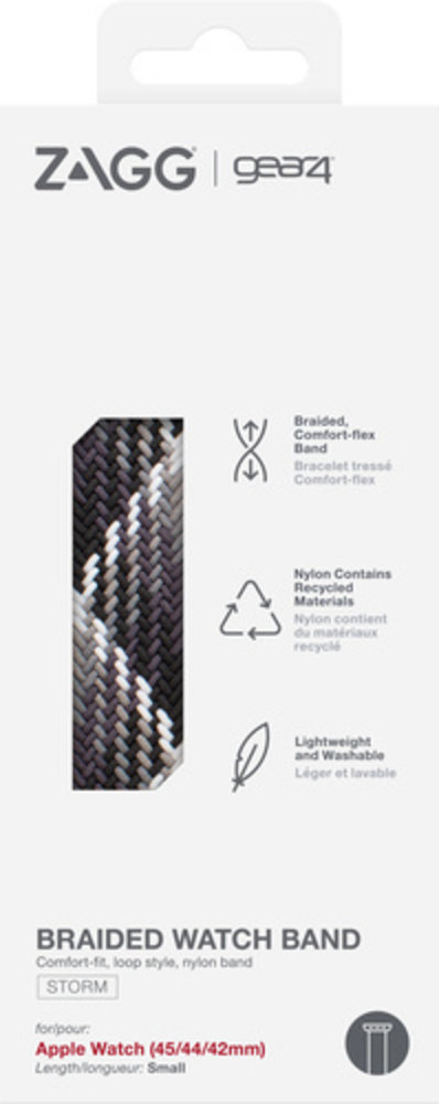 Gear4 Gear4 Correa de nylon trenzada Apple Watch (gris/negro) Gear4 Gear4 Correa de nylon trenzada Apple Watch (gris/negro)