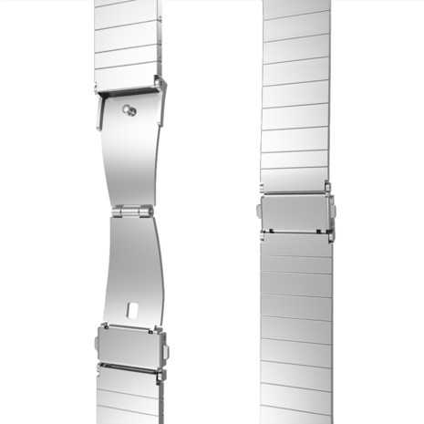 Strap-it Strap-it Correa titanio de lujo Samsung Galaxy Watch 3 45mm (plata) Strap-it Strap-it Correa titanio de lujo Samsung Galaxy Watch 3 45mm (plata)