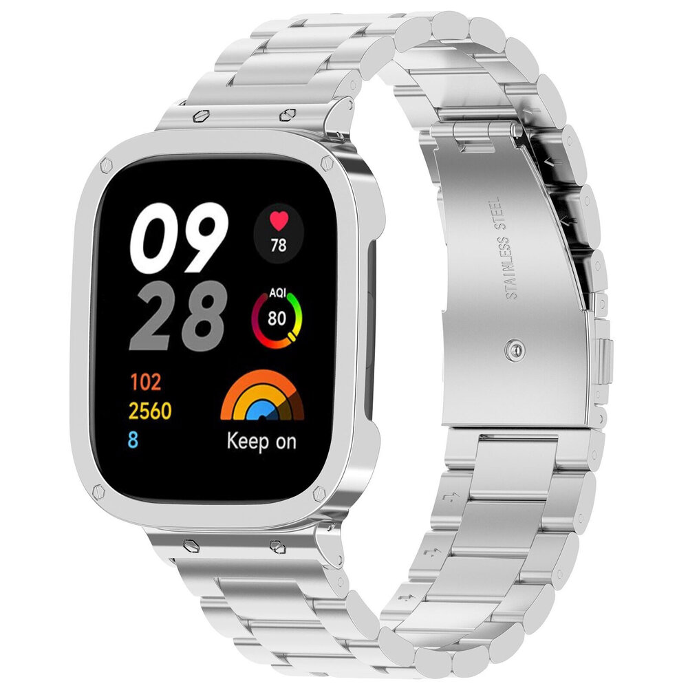 Correa nylon Redmi Watch 3 Active / Lite (blanco/gris) 