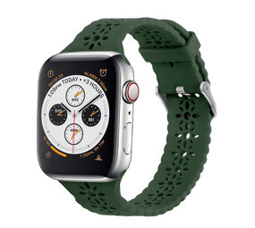 Strap-it Correa silicona estampado Apple Watch (verde oscuro)