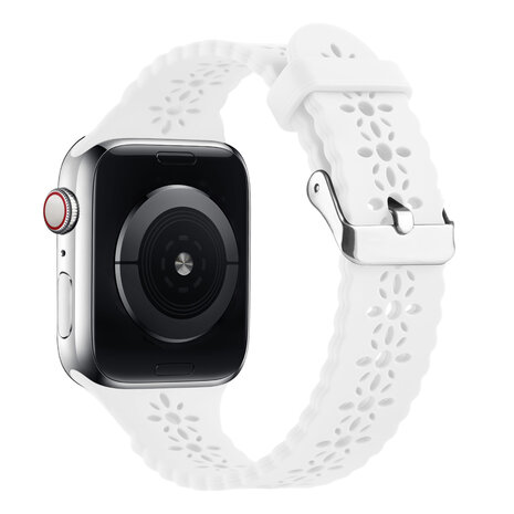 Strap-it Strap-it Correa silicona estampado Apple Watch (blanco)