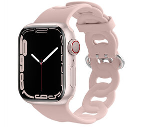 Strap-it Correa silicona cadena Apple Watch (rosa)