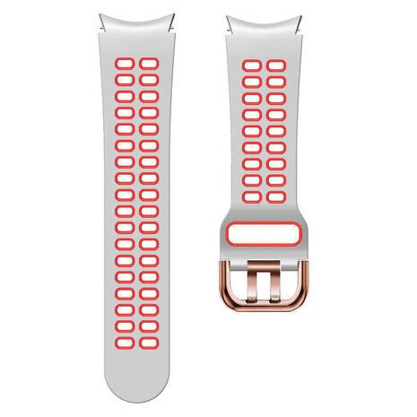 Strap-it Strap-it Correa casilla deportiva Samsung Galaxy Watch 4 Classic 42mm (blanco/roja) Strap-it Strap-it Correa casilla deportiva Samsung Galaxy Watch 4 Classic 42mm (blanco/roja)