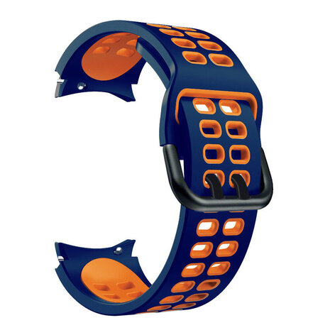 Strap-it Strap-it Correa casilla deportiva Samsung Galaxy Watch 4 Classic 42mm (azul/orange) Strap-it Strap-it Correa casilla deportiva Samsung Galaxy Watch 4 Classic 42mm (azul/orange)