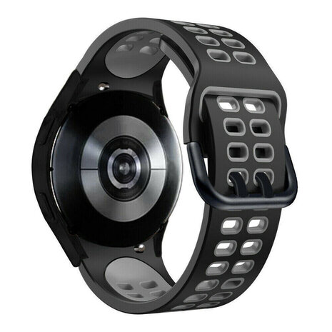 Strap-it Strap-it Correa casilla deportiva Samsung Galaxy Watch 4 Classic 46mm (negro/gris) Strap-it Strap-it Correa casilla deportiva Samsung Galaxy Watch 4 Classic 46mm (negro/gris)