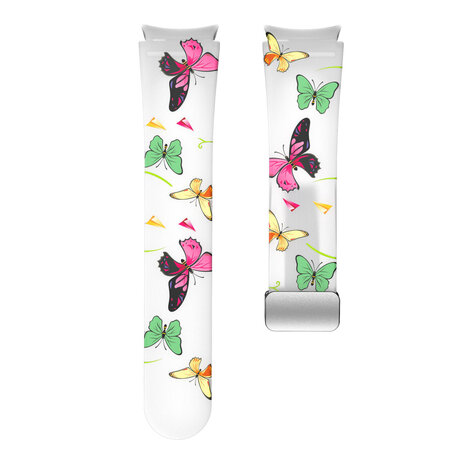 Strap-it Strap-it Correa brillan en la oscuridad D-Buckle Samsung Galaxy Watch 4 Classic 42mm mariposa Strap-it Strap-it Correa brillan en la oscuridad D-Buckle Samsung Galaxy Watch 4 Classic 42mm mariposa