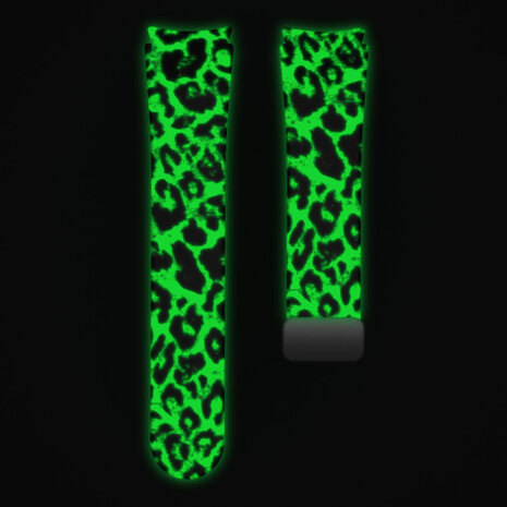 Strap-it Strap-it Correa brillan en la oscuridad D-Buckle Samsung Galaxy Watch 4 Classic 46mm leopardo Strap-it Strap-it Correa brillan en la oscuridad D-Buckle Samsung Galaxy Watch 4 Classic 46mm leopardo