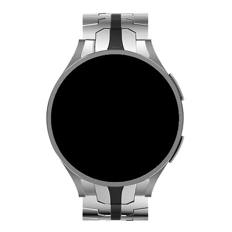 Strap-it Strap-it Correa acero sólida Samsung Galaxy Watch 4 44mm (plata/negro) Strap-it Strap-it Correa acero sólida Samsung Galaxy Watch 4 44mm (plata/negro)