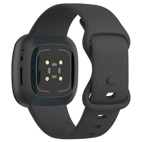 Strap-it Strap-it Correa silicona clásica Fitbit Versa 4 (negro)