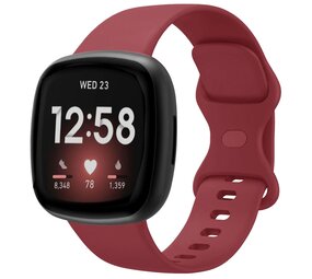 Strap-it Correa silicona clásica Fitbit Sense 2 (vino rojo)