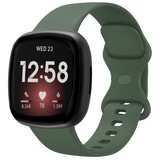 Strap-it Correa silicona clásica Fitbit Sense 2 (verde oscuro)