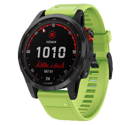 Strap-it Correa silicona Garmin Fenix 7 (verde claro)