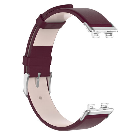 Strap-it Strap-it Correa cuero Huawei Band 8 (vino rojo) Strap-it Strap-it Correa cuero Huawei Band 8 (vino rojo)