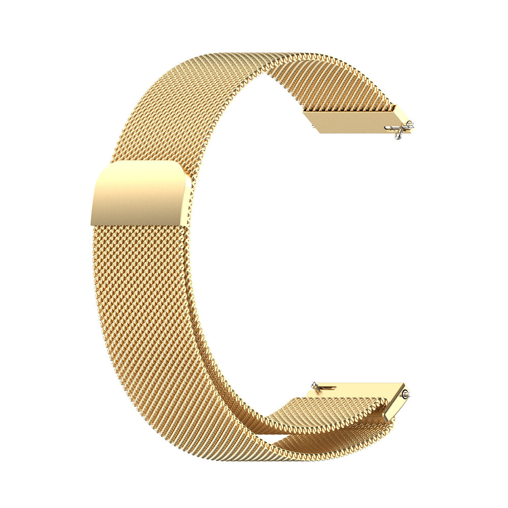 Para Samsung Galaxy Watch 6 Correa de reloj de metal magnético Milán estilo  botón clásico (dorado)