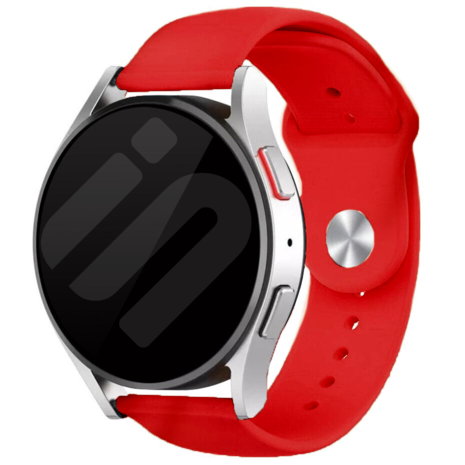 Para Samsung Galaxy Watch 6 44mm 20mm Correa de reloj de silicona de dos  colores (rojo