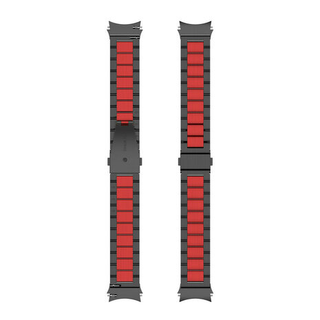 Strap-it Strap-it Correa acero Samsung Galaxy Watch 6 - 44mm (negro/rojo) Strap-it Strap-it Correa acero Samsung Galaxy Watch 6 - 44mm (negro/rojo)