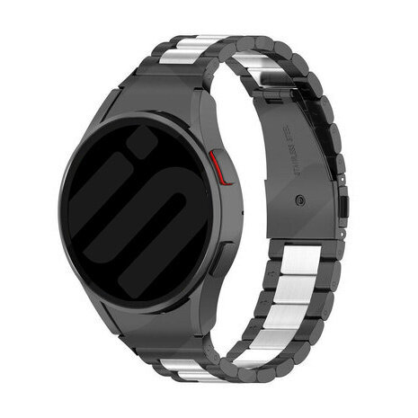 Strap-it Strap-it Correa acero Samsung Galaxy Watch 6 - 44mm (negro/plata) Strap-it Strap-it Correa acero Samsung Galaxy Watch 6 - 44mm (negro/plata)