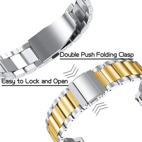 Strap-it Strap-it Correa acero Samsung Galaxy Watch 6 Classic 43mm (plata/dorado) Strap-it Strap-it Correa acero Samsung Galaxy Watch 6 Classic 43mm (plata/dorado)