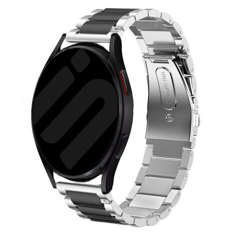 Strap-it Strap-it Correa acero Samsung Galaxy Watch 6 Classic 43mm (plata/negro) Strap-it Strap-it Correa acero Samsung Galaxy Watch 6 Classic 43mm (plata/negro)