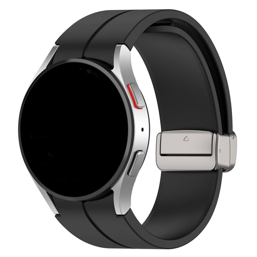 Correa silicona D-Buckle Samsung Galaxy Watch 6 Classic 47mm (negro) 
