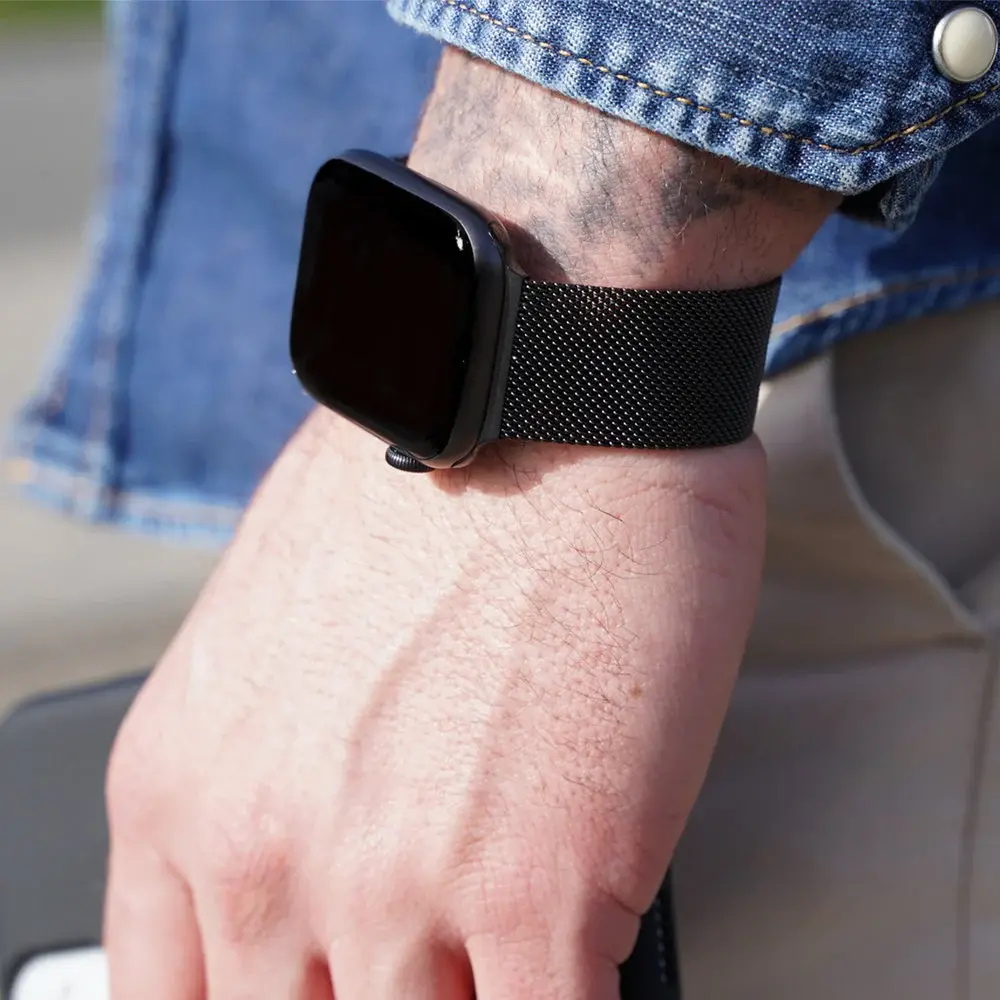 Strap-it Strap-It Correa milanesa Apple Watch Ultra (negro) Strap-it Strap-It Correa milanesa Apple Watch Ultra (negro)