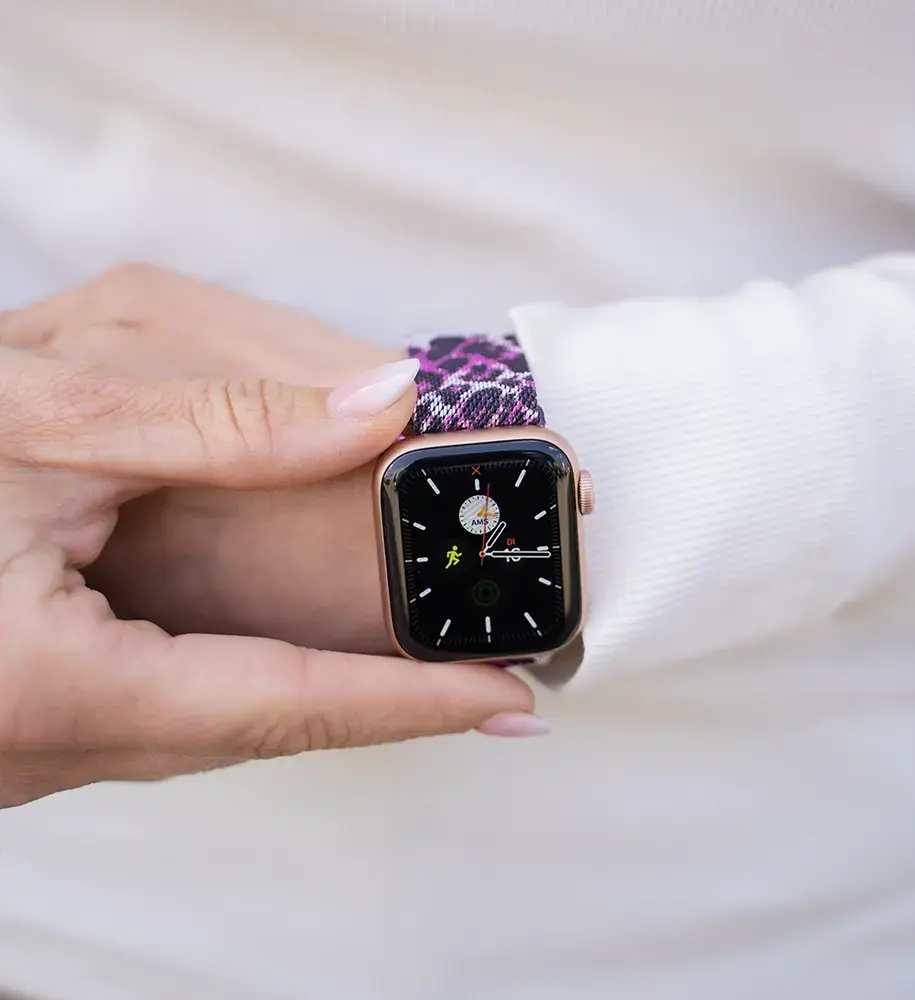 Strap-it Strap-It Correa milanesa Apple Watch Ultra (morado leopardo) Strap-it Strap-It Correa milanesa Apple Watch Ultra (morado leopardo)