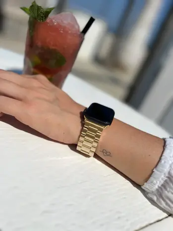 Strap-it Strap-it Correa acero Apple Watch 8 (dorado) Strap-it Strap-it Correa acero Apple Watch 8 (dorado)