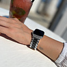 Strap-it Strap-it Correa acero Apple Watch 8 (plata/negro) Strap-it Strap-it Correa acero Apple Watch 8 (plata/negro)
