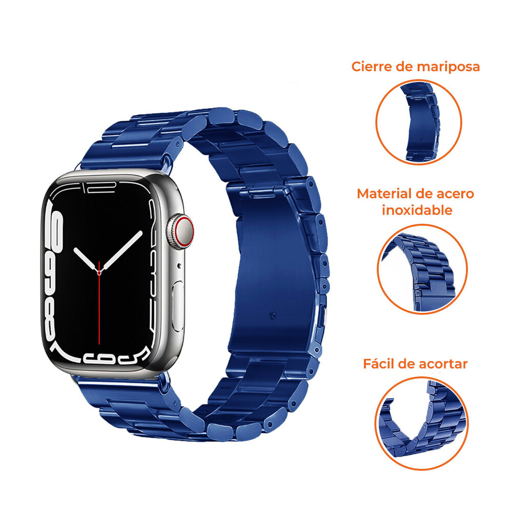 Strap-it Strap-it Correa acero Apple Watch (azul) Strap-it Strap-it Correa acero Apple Watch (azul)