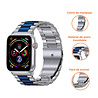 Strap-it Strap-it Correa acero Apple Watch (plata/azul) Strap-it Strap-it Correa acero Apple Watch (plata/azul)