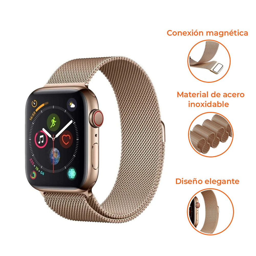 Strap-it Strap-it Correa milanesa Apple Watch (oro rosa) Strap-it Strap-it Correa milanesa Apple Watch (oro rosa)