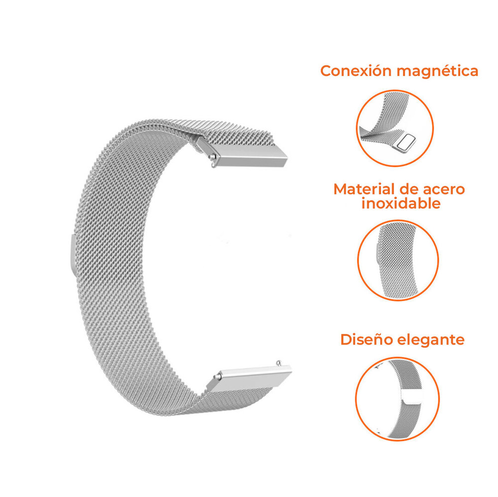 Strap-it Strap-it Correa milanesa Samsung Galaxy Watch 4 40mm (plata) Strap-it Strap-it Correa milanesa Samsung Galaxy Watch 4 40mm (plata)