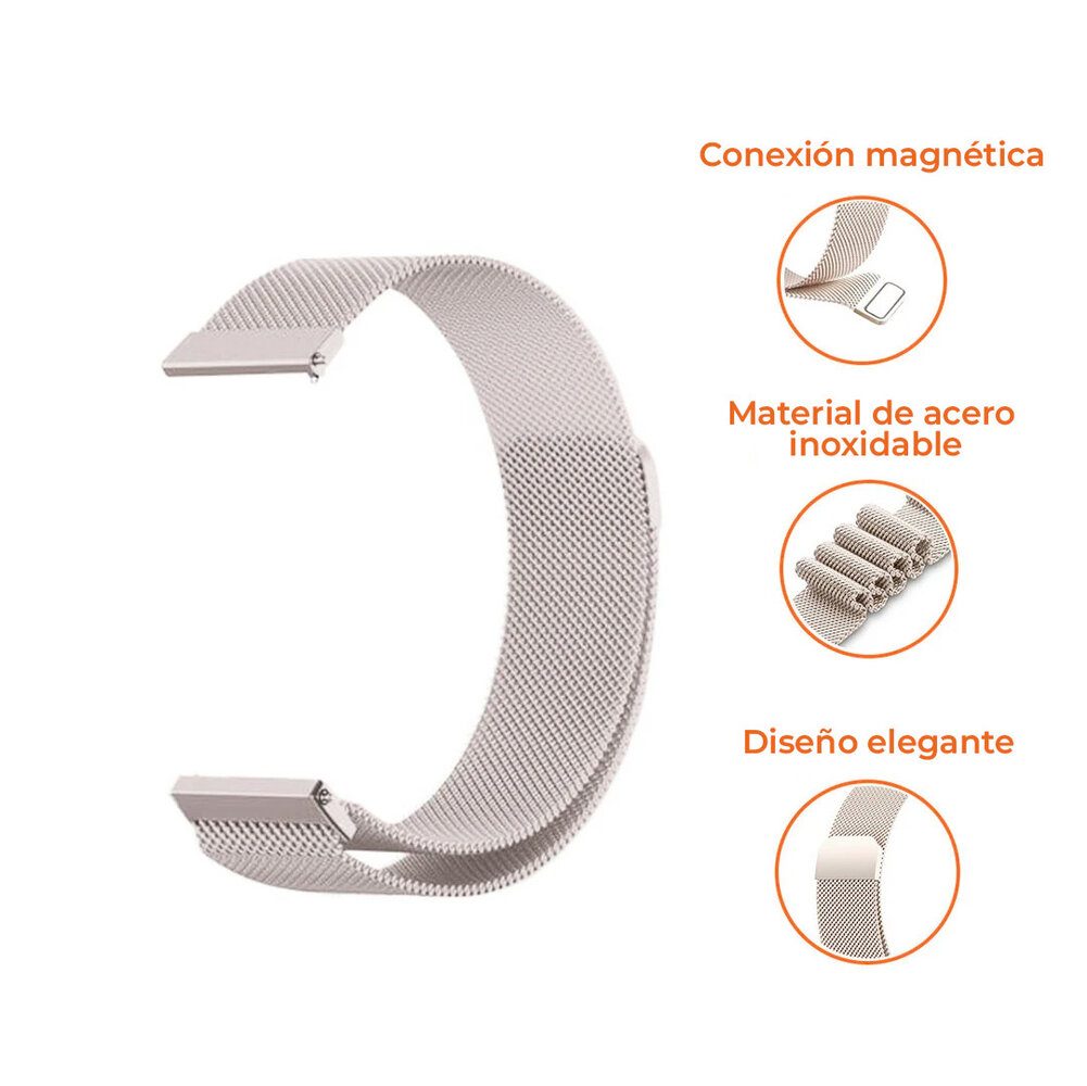 Strap-it Strap-it Correa milanesa Samsung Galaxy Watch 4 40mm (blanco estrella) Strap-it Strap-it Correa milanesa Samsung Galaxy Watch 4 40mm (blanco estrella)