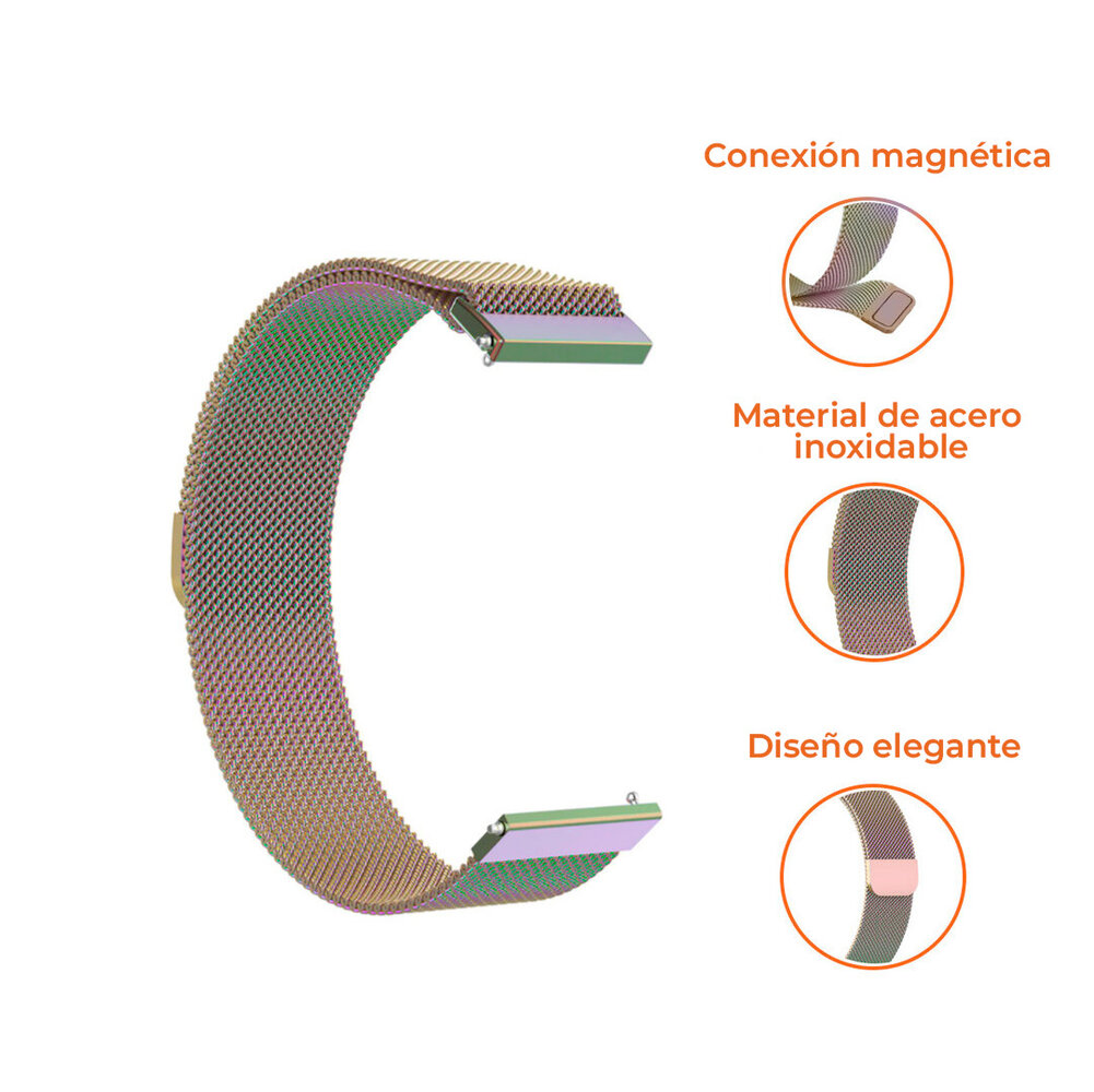 Strap-it Strap-it Correa milanese Samsung Galaxy Watch 4 40mm (arcoiris) Strap-it Strap-it Correa milanese Samsung Galaxy Watch 4 40mm (arcoiris)