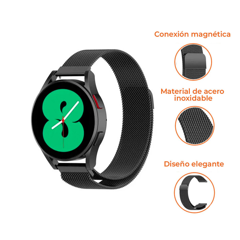 Strap-it Strap-it Correa milanese Samsung Galaxy Watch 4 40mm (negra) Strap-it Strap-it Correa milanese Samsung Galaxy Watch 4 40mm (negra)