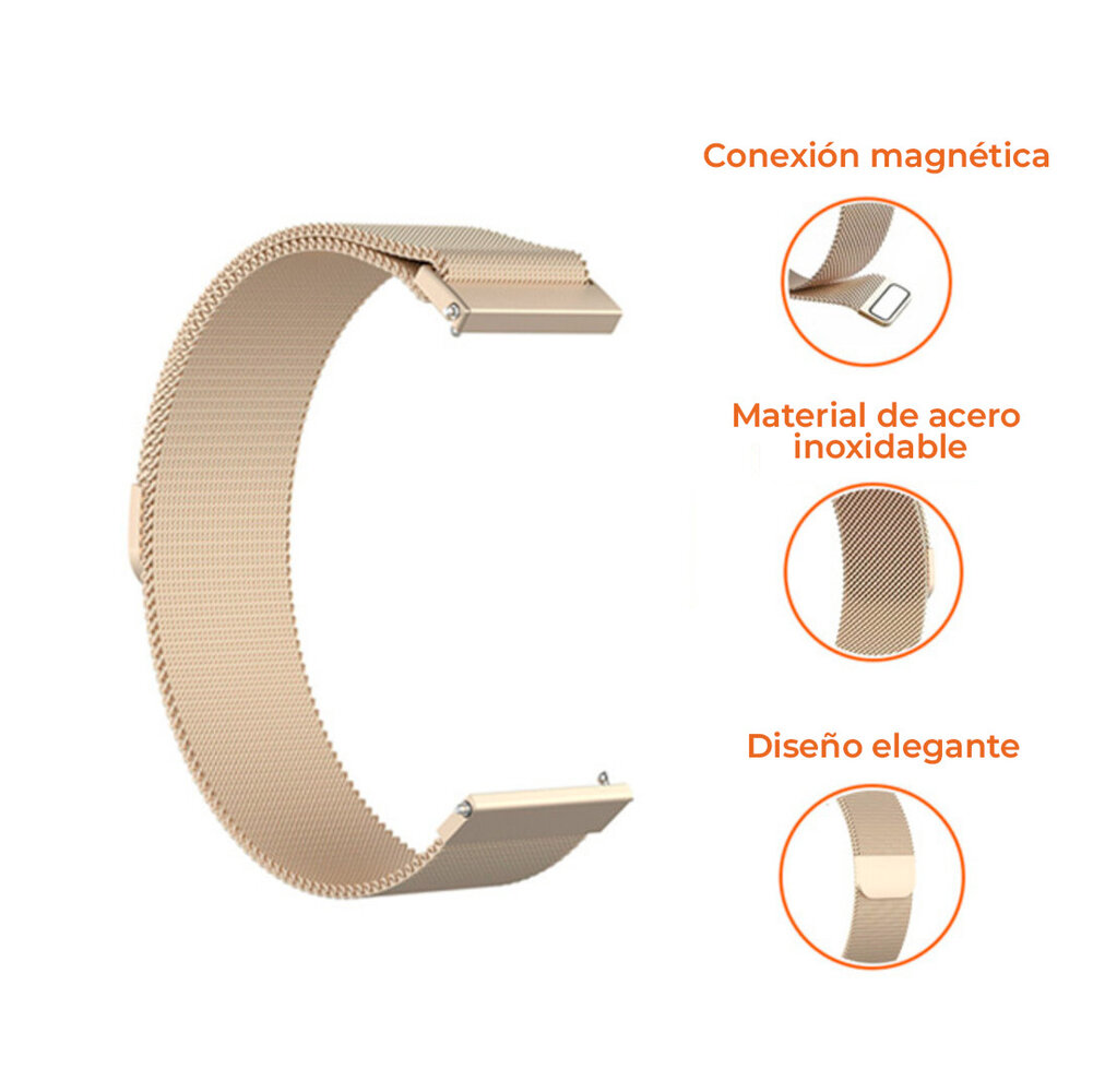 Strap-it Strap-it Correa milanese Samsung Galaxy Watch 4 40mm (champán) Strap-it Strap-it Correa milanese Samsung Galaxy Watch 4 40mm (champán)