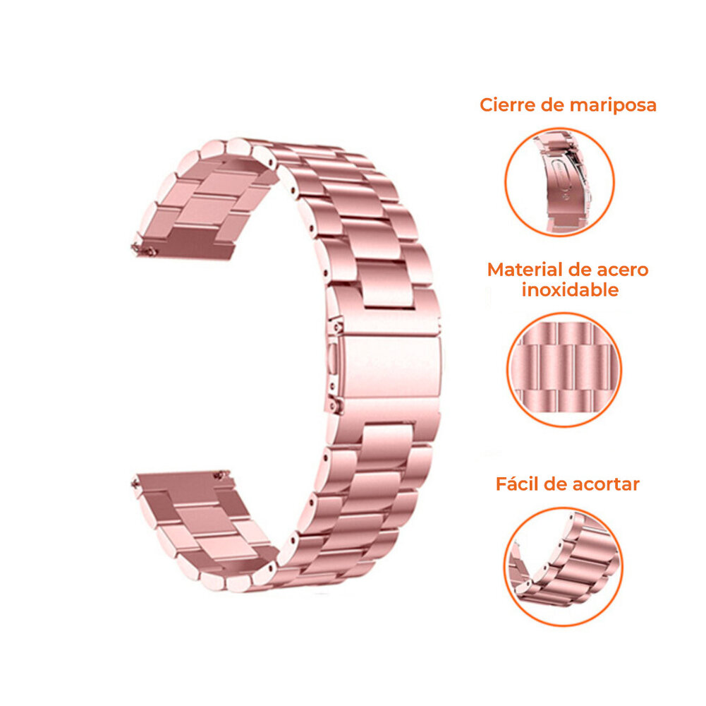 Strap-it Strap-it Correa acero Samsung Galaxy Watch 4 Classic 42mm (rosa) Strap-it Strap-it Correa acero Samsung Galaxy Watch 4 Classic 42mm (rosa)