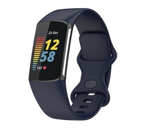 Strap-it Correa silicona Fitbit Charge 6 (azul oscuro)