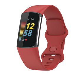 Strap-it Correa silicona Fitbit Charge 6 (rojo)