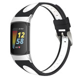 Strap-it Correa deportiva con hebilla Fitbit Charge 6 (negro/blanco) Strap-it Correa deportiva con hebilla Fitbit Charge 6 (negro/blanco)