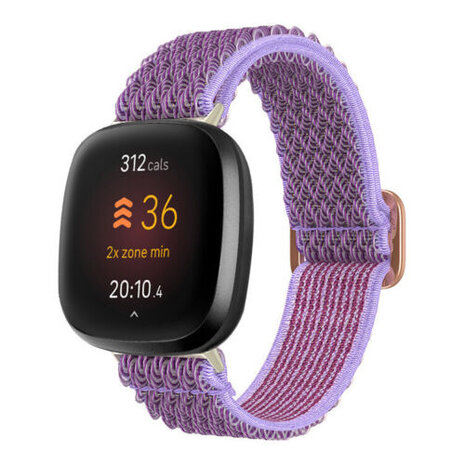 Correa nylon tejido Fitbit Versa 4 (negro) 