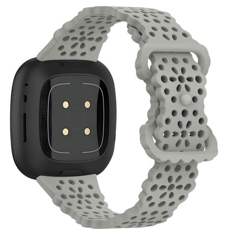 Strap-it Strap-it Correa silicona con patrón Fitbit Versa 4 (gris)