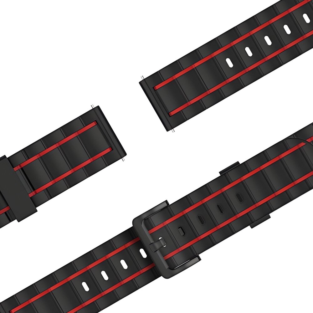 Bandz Bandz banda deportiva a rayas Fossil Gen 6 - 44mm (negro/rojo) Bandz Bandz banda deportiva a rayas Fossil Gen 6 - 44mm (negro/rojo)