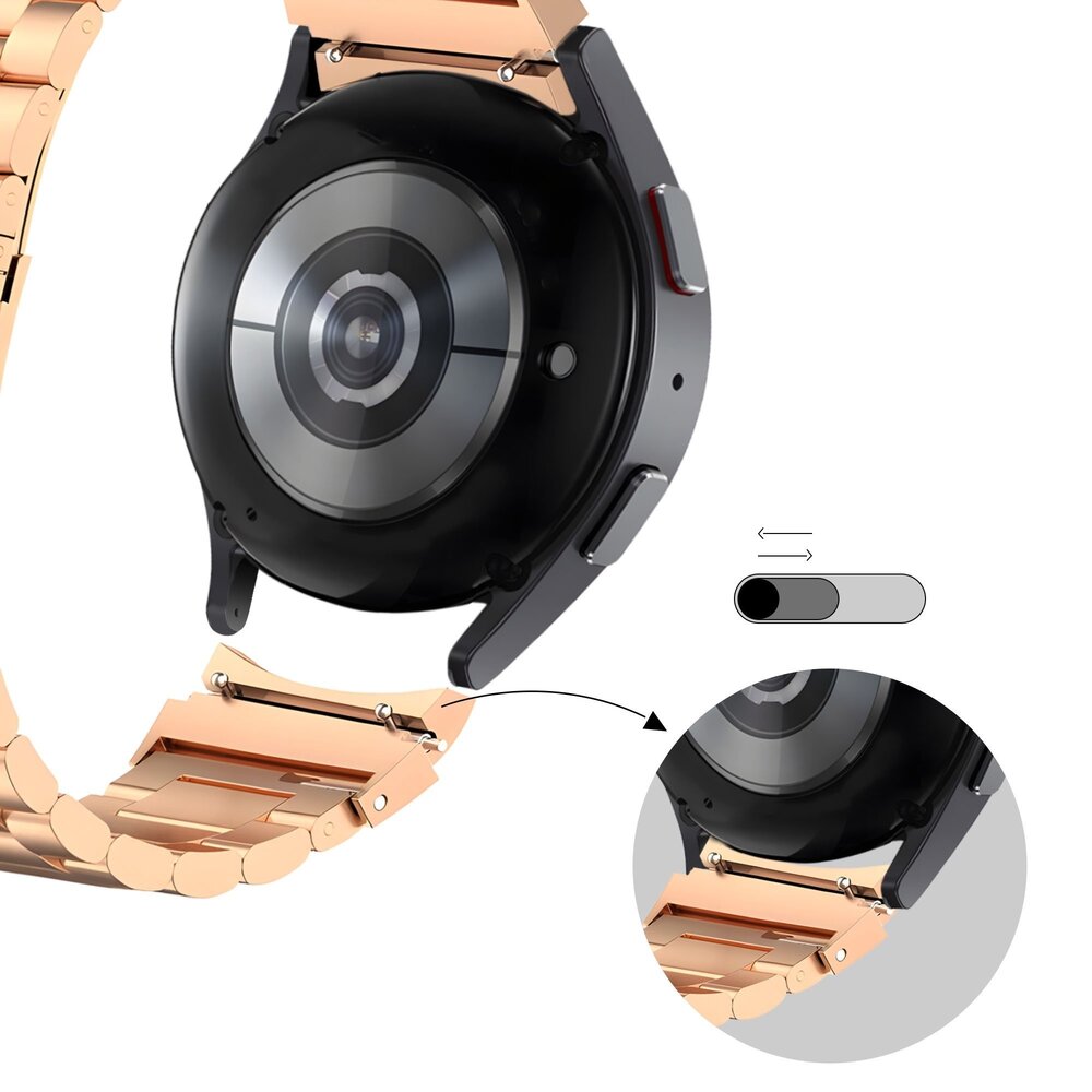 Bandz Bandz Correa acero 'Clásico' Samsung Galaxy Watch 4 Classic 42mm (oro rosa) Bandz Bandz Correa acero 'Clásico' Samsung Galaxy Watch 4 Classic 42mm (oro rosa)