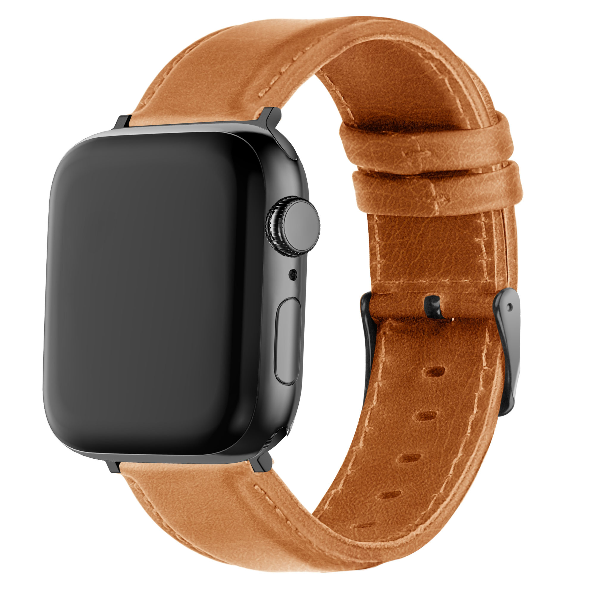 Correa cuero autentico Apple Watch marron
