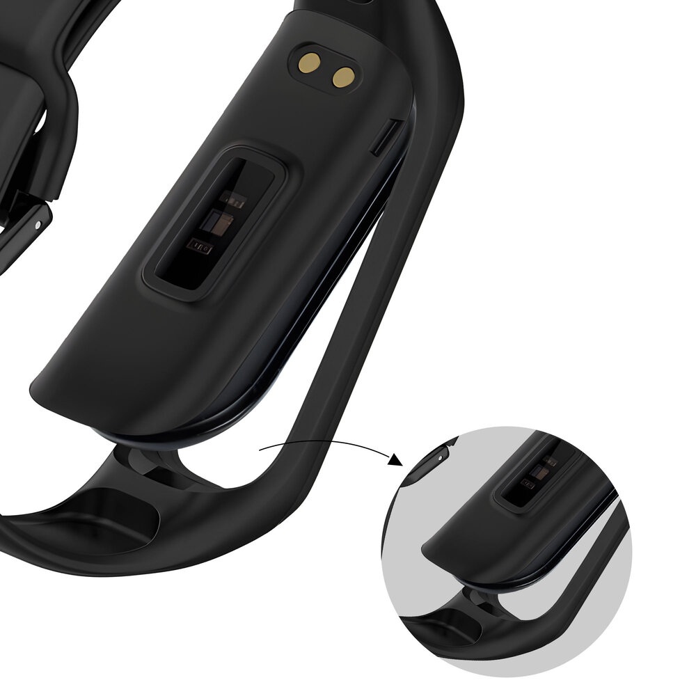 Bandz Bandz Correa silicona con hebilla Samsung Galaxy Fit 2 (negro)