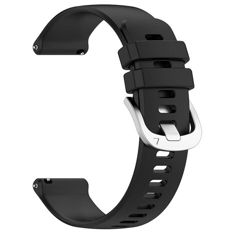 Para Garmin Forerunner 265 22 mm correa de reloj de silicona deportiva  transpirable perforada (negro)