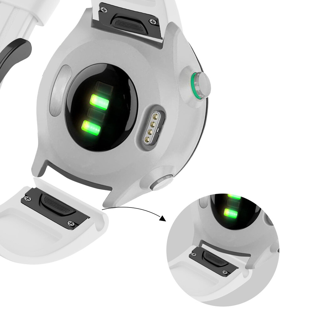 Bandz Strap-it Bandz Correa silicona con hebilla Garmin Epix Pro (Gen 2) 42mm (blanco)