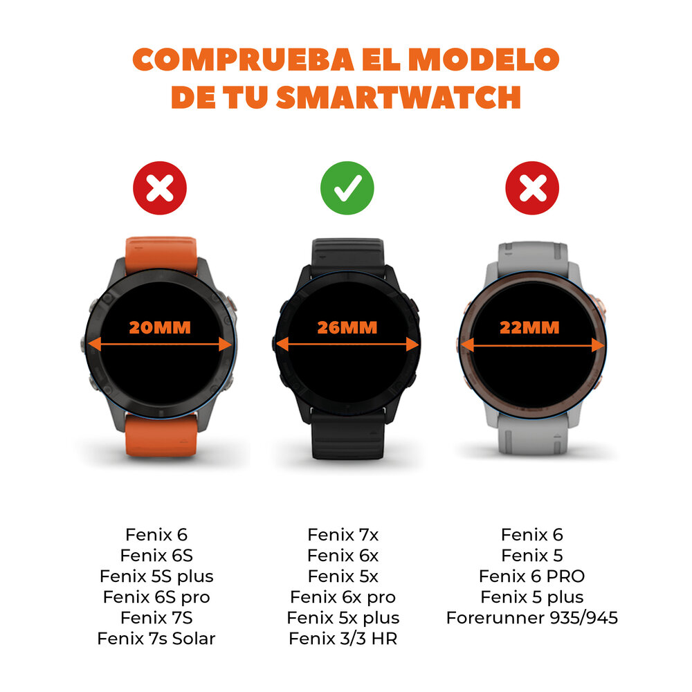Strap-it Strap-it Correa acero Garmin Fenix 5x/6x (plata) Strap-it Strap-it Correa acero Garmin Fenix 5x/6x (plata)